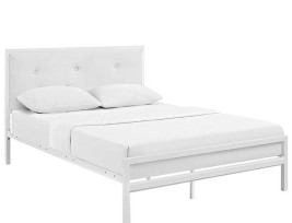 Hanna Fém ágykeret ajándék ágyráccsal, 160 x 200 cm, Fehér