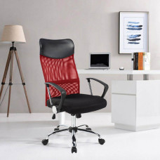 Ergonomikus irodai szék magasított háttámlával, piros