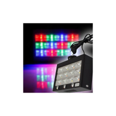 RGB LED stroboszkóp 12 leddel, hangvezérléses és automata mód / 60W