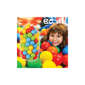 Mini műanyag labdák gyerekeknek / 60 db-os medence labda csomag kül- és beltérre is
