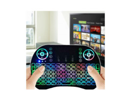 RGB mini vezeték nélküli billentyűzet touchpaddal / okostévéhez és TV boxhoz is