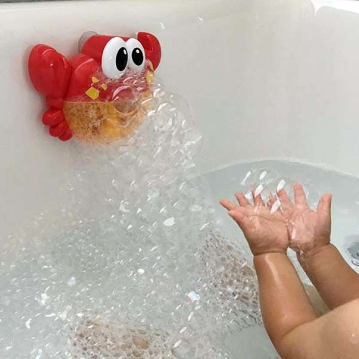 Rák alakú, buborékfújó játék fürdőkádba