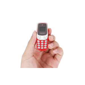 Mini börtön telefon / kártyafüggetlen, Dual SIM mobiltelefon – a világ legkisebb mobilja! Piros