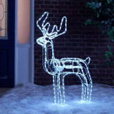 1 méteres, luxus LED szarvas / mozgó fejű, extra karácsonyi dekoráció