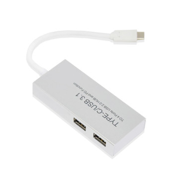 USB Type-C elosztó / 4 USB hellyel / adatátvitelre, töltésre