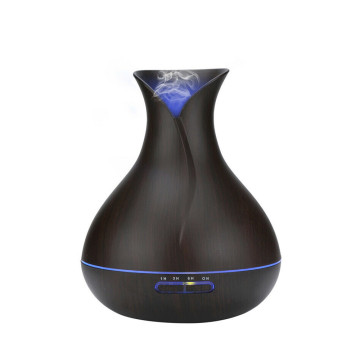 Aromaterápiás illatpárologtató – színváltós LED / időzíthető, sötétbarna, 400 ML