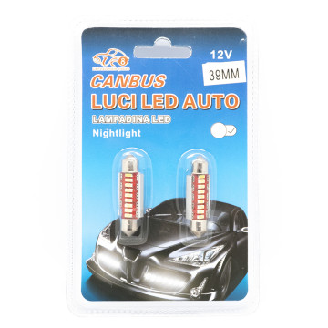 Autós beltéri LED izzó 12V - 39mm / 2 db, 9 LED, 300 Lumen (13623)