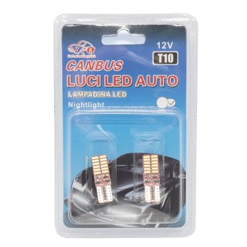 T10 Autós LED izzó - 12V / 2 db, 12 LED, 280 Lumen (12564)