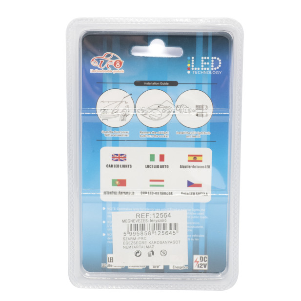 T10 Autós LED izzó - 12V / 2 db, 12 LED, 280 Lumen (12564)