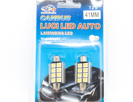 Autós LED izzó 12V - 41mm / 2 db, 8 LED (10996)