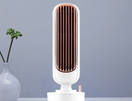 Retro asztali vízködös ventilátor torony – párásító és légkondicionáló / fehér