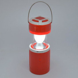 Retro kültéri LED lámpa – hordozható-kihúzható / piros (DP-7407)