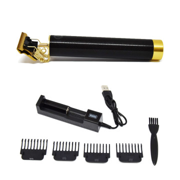 Professzionális vezeték nélküli T-pengés hajnyíró gép – akkumulátor töltővel / fekete-arany (DL-1072)
