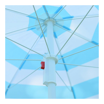 Dönthető, csíkos napernyő állítható leszúró állvánnyal / 180x150 cm (B)