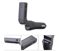 Autós Bluetooth transzmitter szivargyújtóba – USB bemenettel töltéshez, hívás kihangosító (G7)