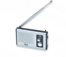 Extra mini FM rádió – zsebrádió antennával / szürke (MK-229)