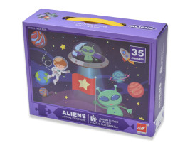 Puzzle gyerekeknek – Vár az űr és Alien / 35 db-os