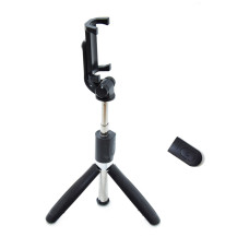 Háromlábú állvány, mobiltelefon stabilizáló, tripod és szelfi bot - távirányítóval / 60 cm (ST07)