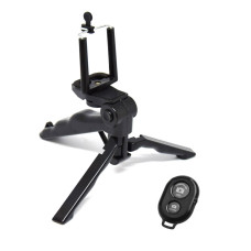 Három lábú tripod, mobiltelefon stabilizáló állvány - távirányítóval /  17 cm (ST20)