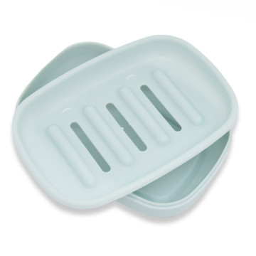 Műanyag szappantartó csepegtető tálcával / kék (17121)