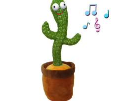 Éneklő és táncoló kaktusz - elismétli amit mondasz neki / plüss anyagból