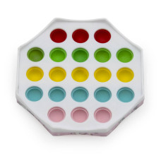 Mintás nyolcszög alakú Pop It stresszoldó játék / buborékpukkantó szilikon / fejlesztő társasjáték
