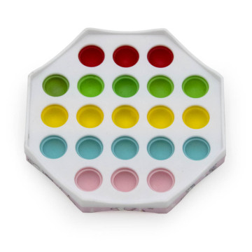 Mintás nyolcszög alakú Pop It stresszoldó játék / buborékpukkantó szilikon / fejlesztő társasjáték