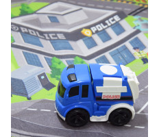 Rendőrállomás játékszőnyeg gyerekeknek - kisautóval / 80 x 70 cm
