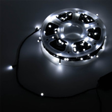 50 méteres flexibilis fénykábel - karácsonyi világítás 8 világítási móddal,  beltérre / hideg fehér
