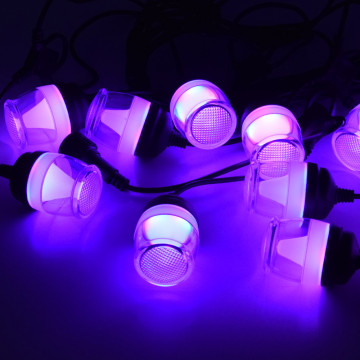 Kültéri LED fényfüzér 12 világítási móddal - RGB+meleg+hideg fehér, 12 ledes / 11,8 méter 