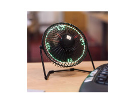 LED-es asztali ventilátor óra kijelzéssel