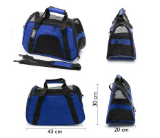 Kék kisállathordozó táska, kicsi 