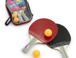 Pingpongütő szett - 2 db ütő, 2 db labda, hordozó