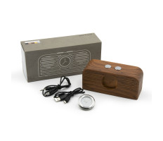 Retro, fahatású Bluetooth kihangosító és hangszóró analóg órával