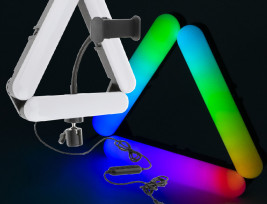 Állítható alakú RGB LED szelfi világítás, telefontartóval