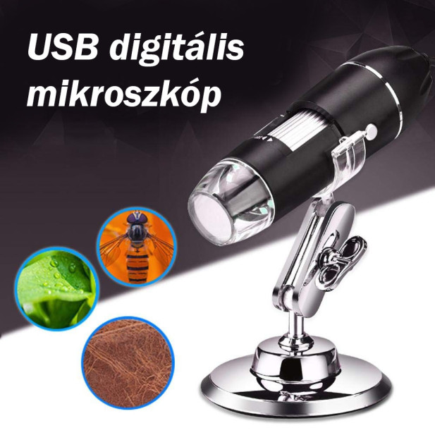 USB digitális mikroszkóp - 0x,  50x,  500x nagyítás