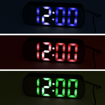 Tükrös LED ébresztő óra, hőmérséklet kijelzővel