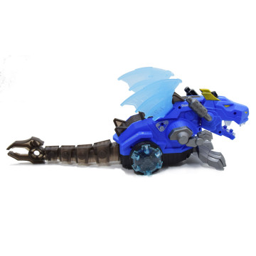 Távirányítós, füstokádó robot sárkány - világít, zenél, füst effekttel / kék