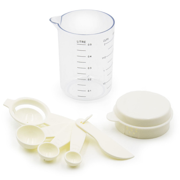 Konyhai mérőkanál szett,  2,5-15 ml