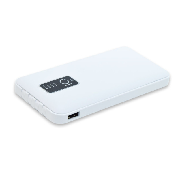 4 az 1-ben PowerBank - USB,  Micro USB,  Type-C,  Lightning kábelekkel / fehér