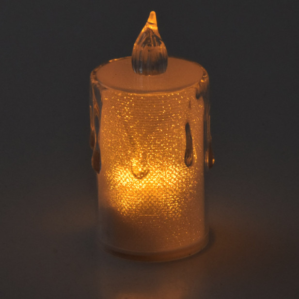 Dekorációs LED gyertya,  8 cm