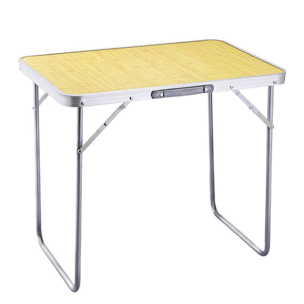 Kemping asztal,  barna - 80x60 cm