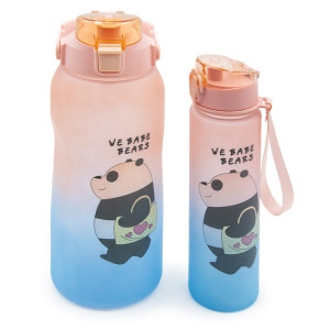 Kulacs panda maci mintával - 2000 ml + 600 ml