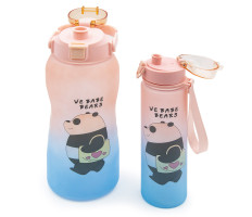 Kulacs panda maci mintával - 2000 ml + 600 ml