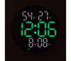 Digitális LED óra távirányítóval - hőmérséklet, páratartalom, dátum és nap kijelzéssel