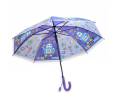 Automata esernyő gyerekeknek, robot mintával és síppal - lila