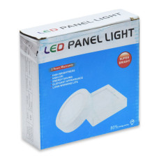 6W négyzetes, külső szerelésű LED panel – meleg fehér