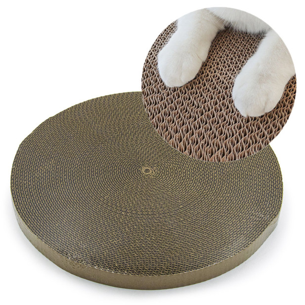 Karton macskabútor és kaparófa,  kerek - 39 cm