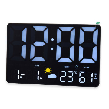 Digitális LED óra - hőmérséklet, páratartalom, dátum kijelzéssel (GH8012)