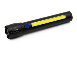 Akkumulátoros COB LED zseblámpa - USB-ről tölthető